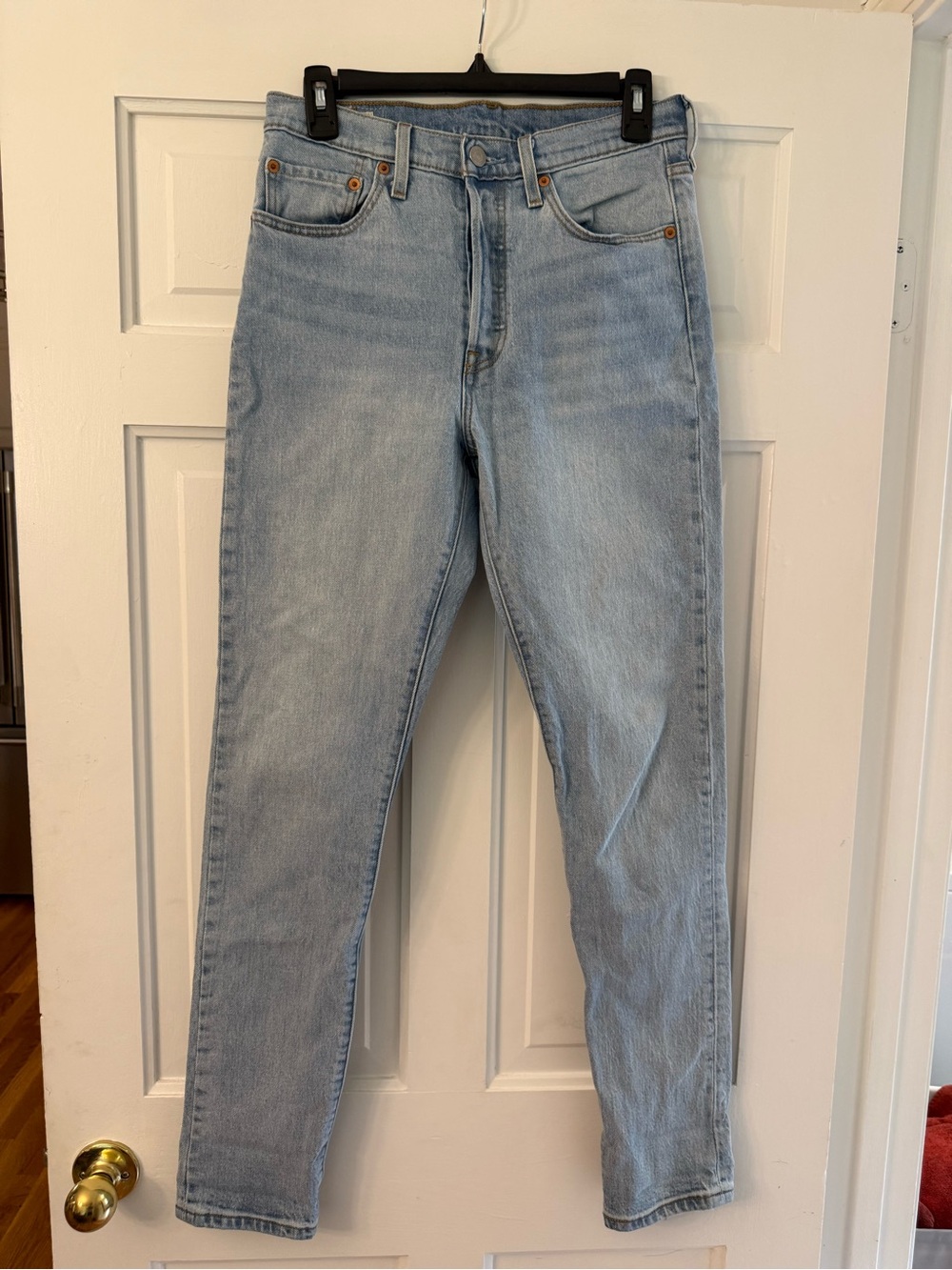 Levi's Light Wash High-Rise Straight Jeans